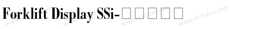 Forklift Display SSi字体转换